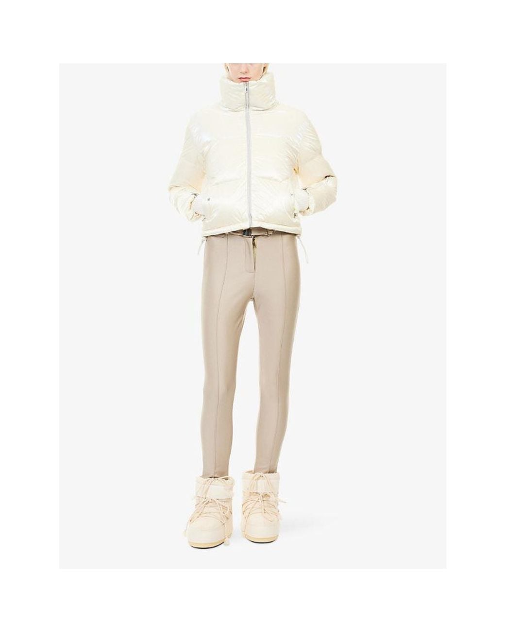 MY Sunday Ski White Cropped Bomber Ski Jacket