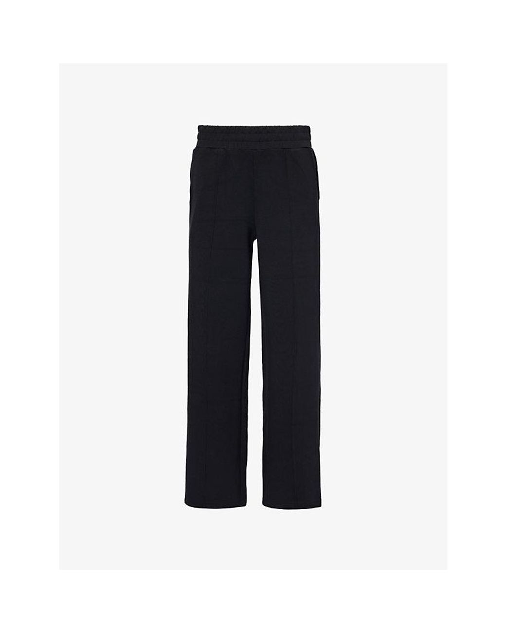 Varley Blue Drawstring-Waistband Wide-Leg Mid-Rise Stretch-Woven Trousers