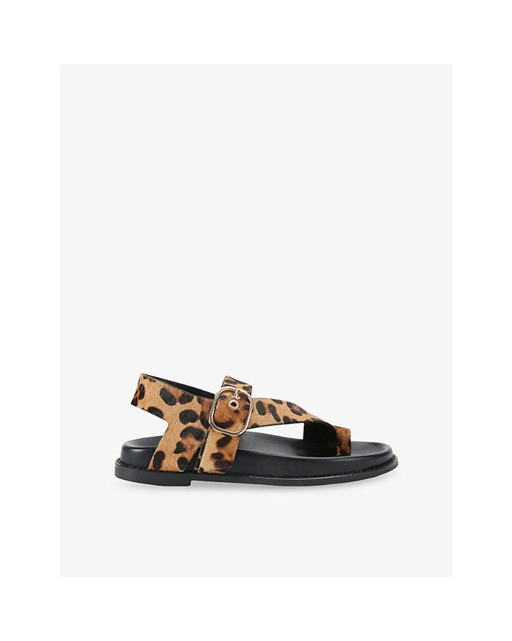 KG by Kurt Geiger Multicolor Ryhan Flat Suede Sandals
