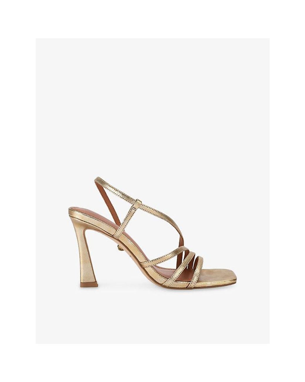 Kurt Geiger Metallic Annabel Faux-Leather Heeled Sandals