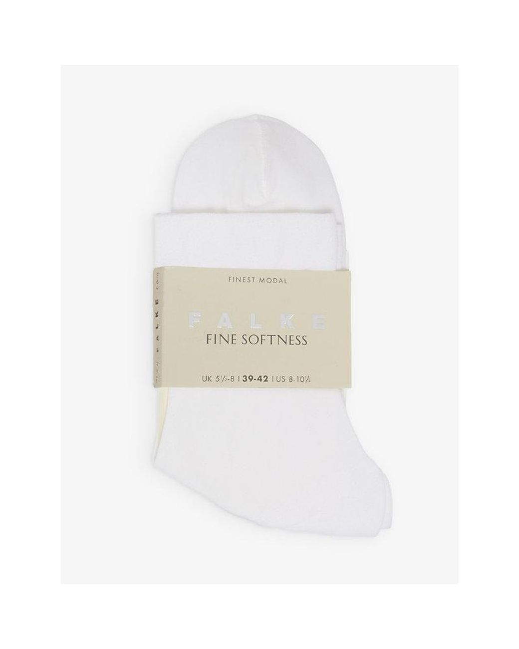 Falke White Fine Softness Stretch Woven-Blend Socks