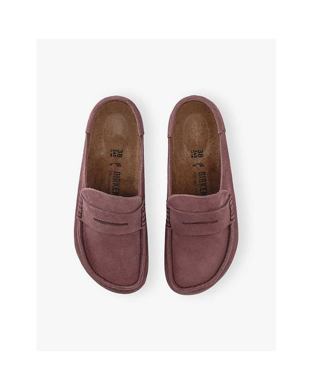 Birkenstock Brown Naples Wrapped Suede Clogs