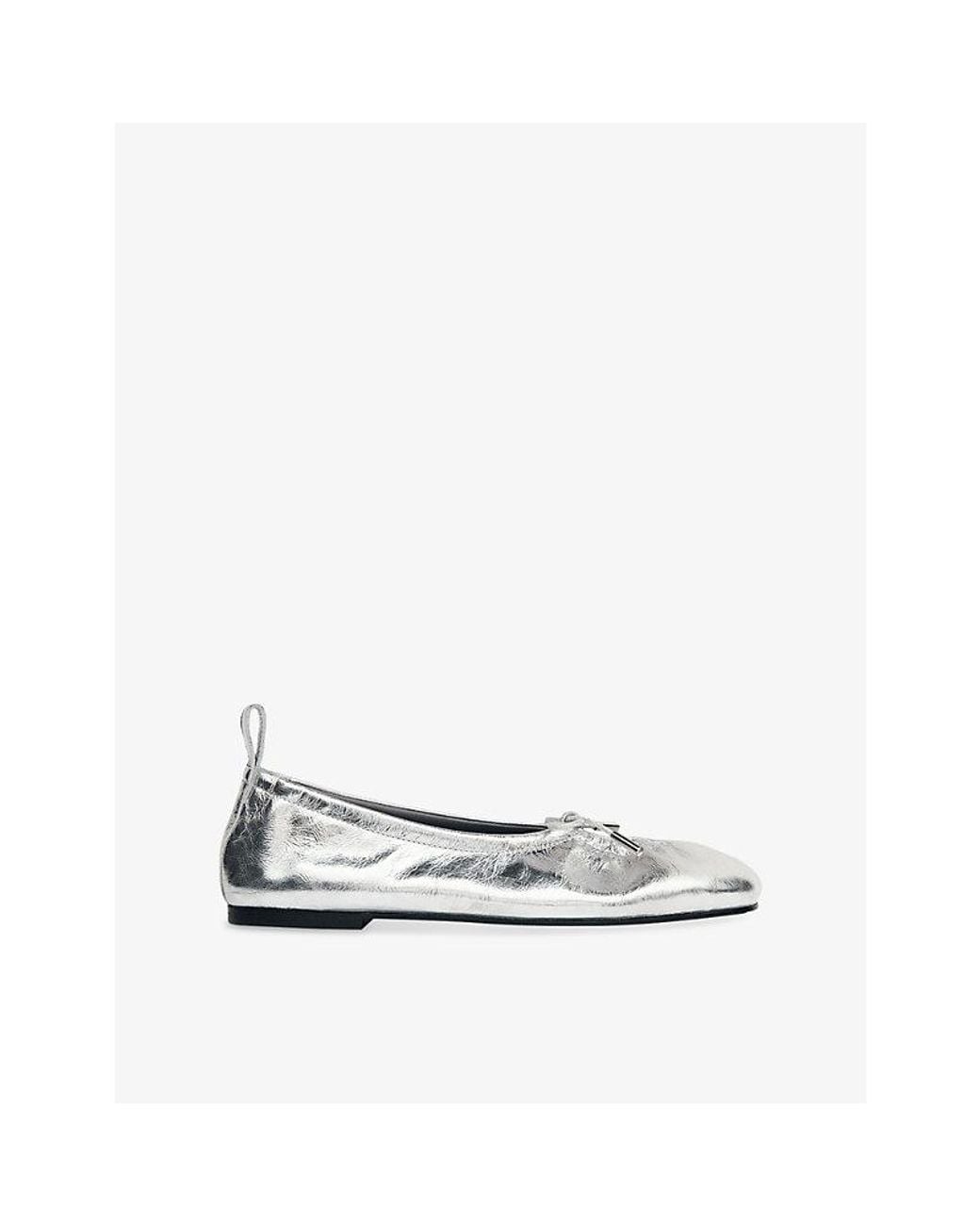 Alohas White Rosalind Leather Ballet Flats