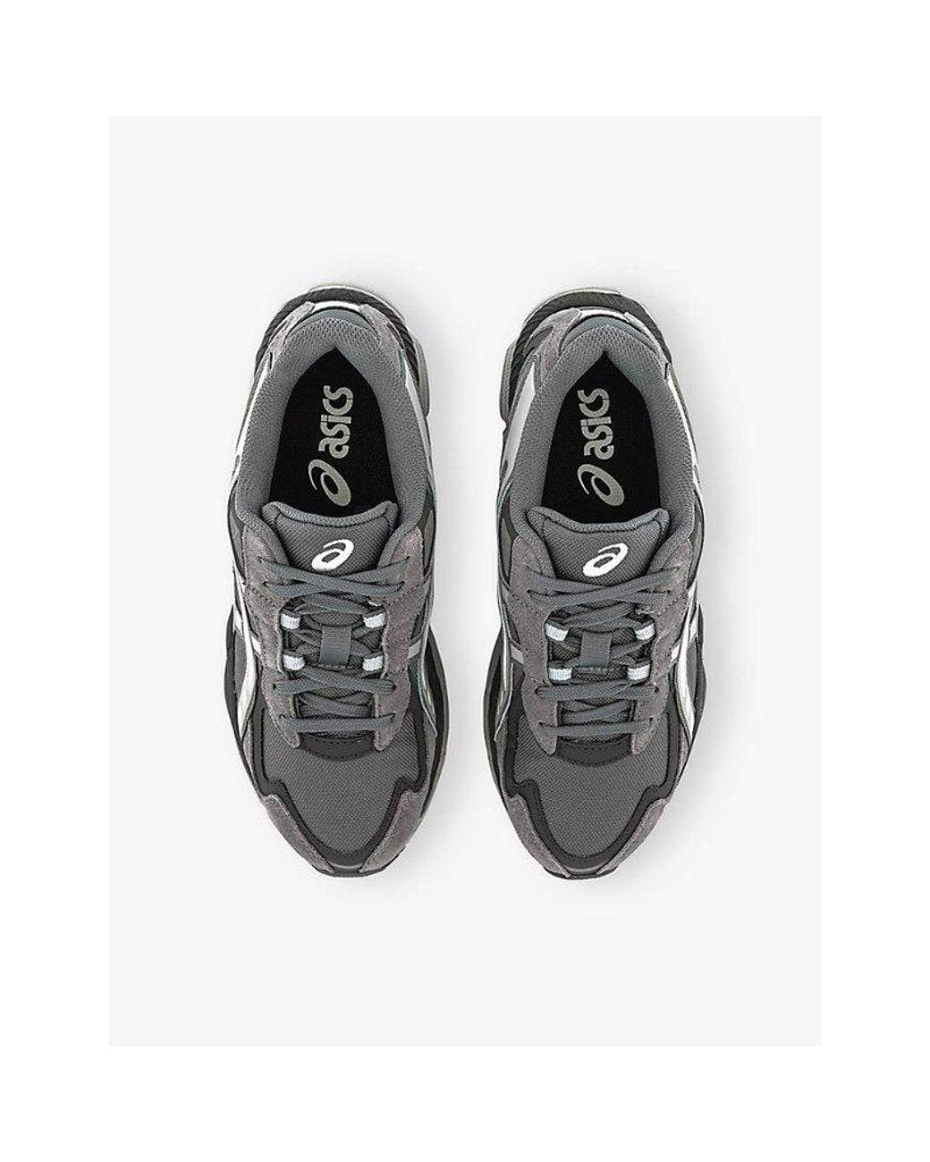 Asics Gray Gel-Nyc 2055 Mesh And Faux-Leather Low-Top Trainers for men