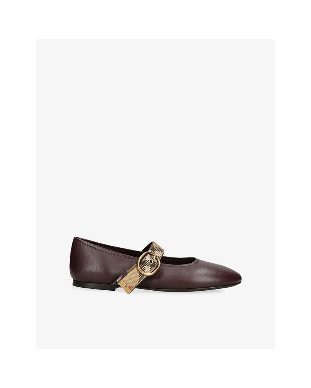 Burberry Brown Robin Leather Flats