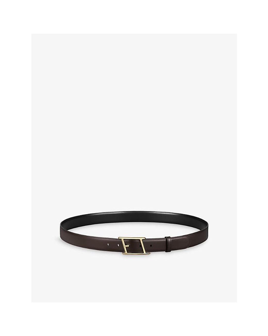 Cartier Black Tank Asymétrique De Reversible Leather Belt