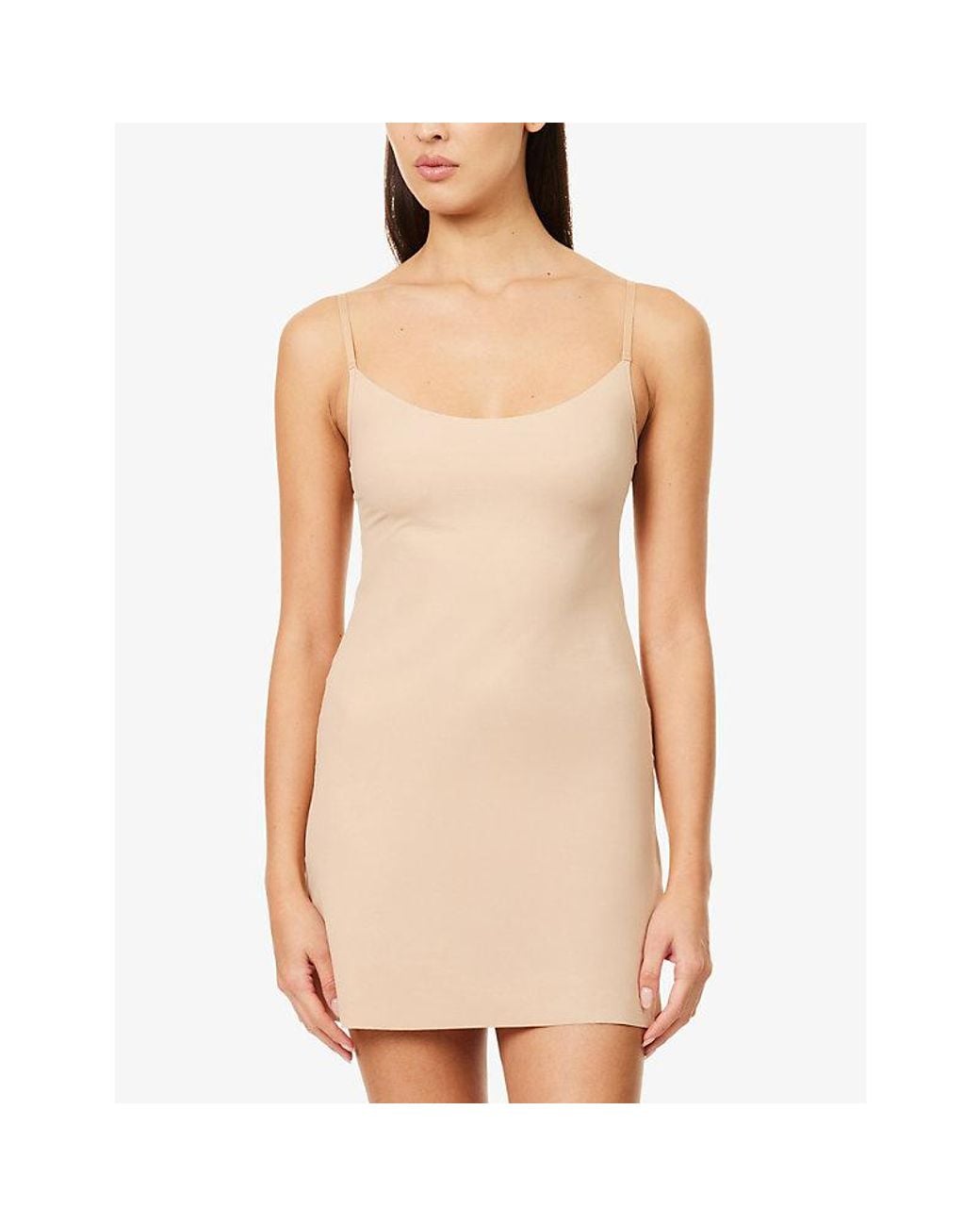 Commando Natural Cami Slip Stretch-Woven Mini Dress
