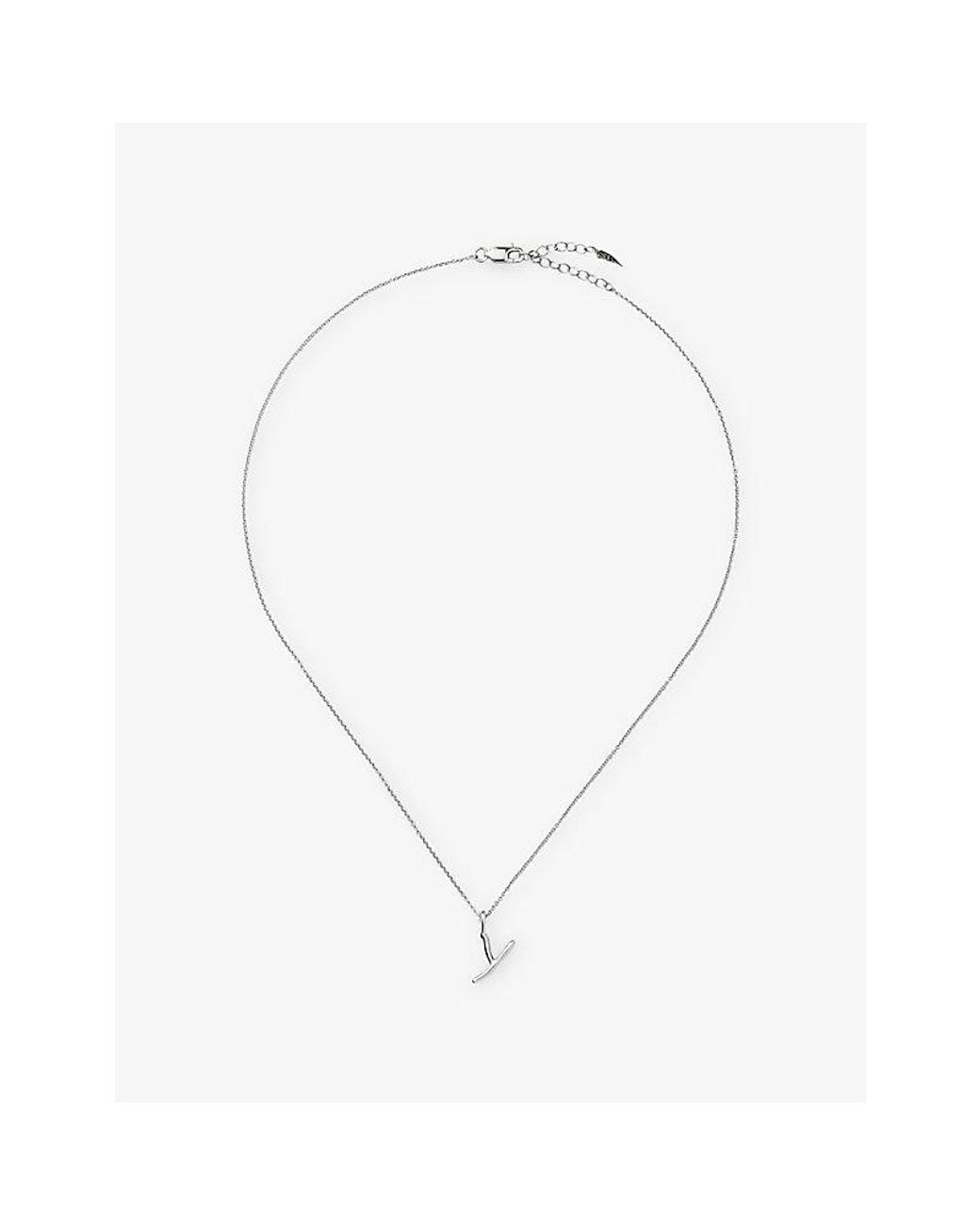 Missoma White Curly Molten Mini Initial Y-Plated Sterling- Necklace
