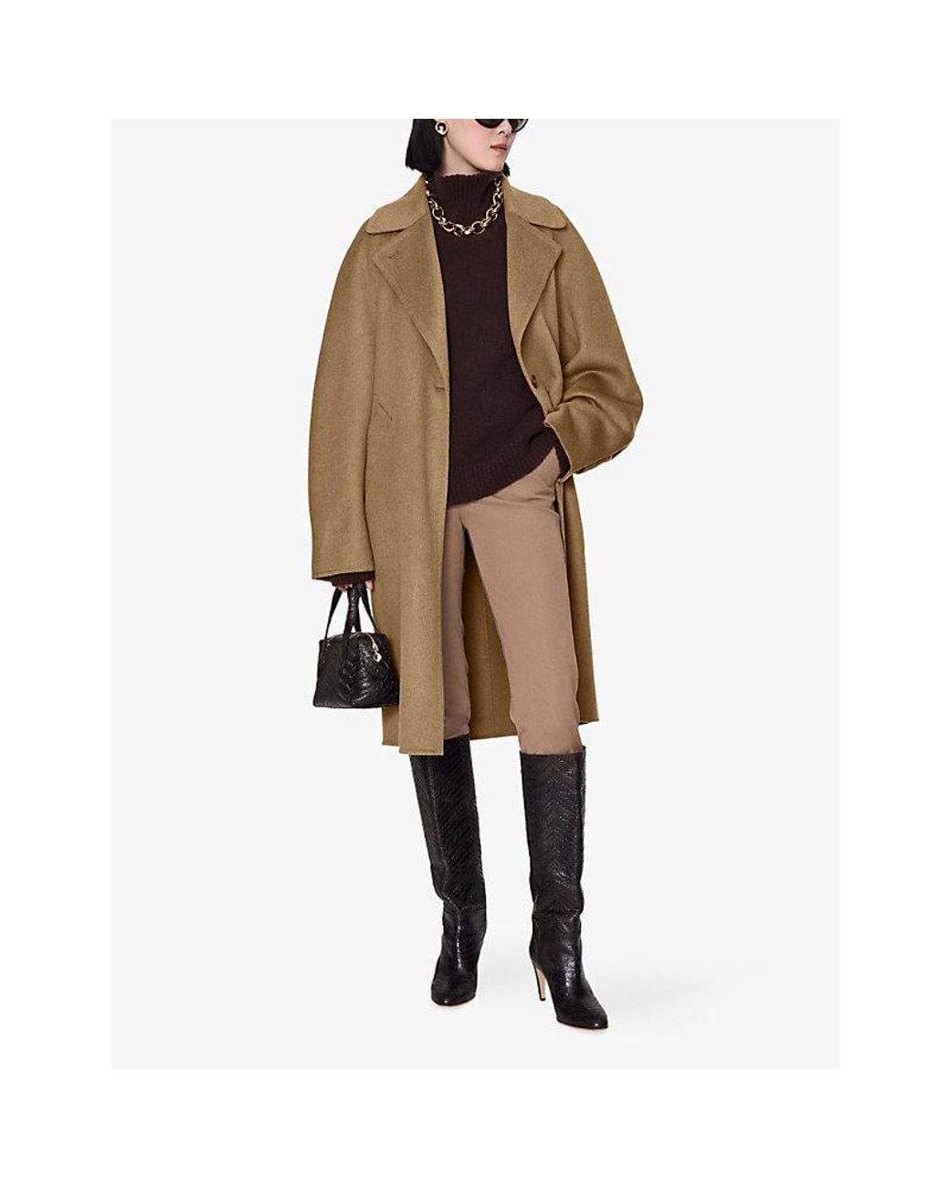 Joseph Natural Franco Single-Breasted Wool And Cashmere Coat