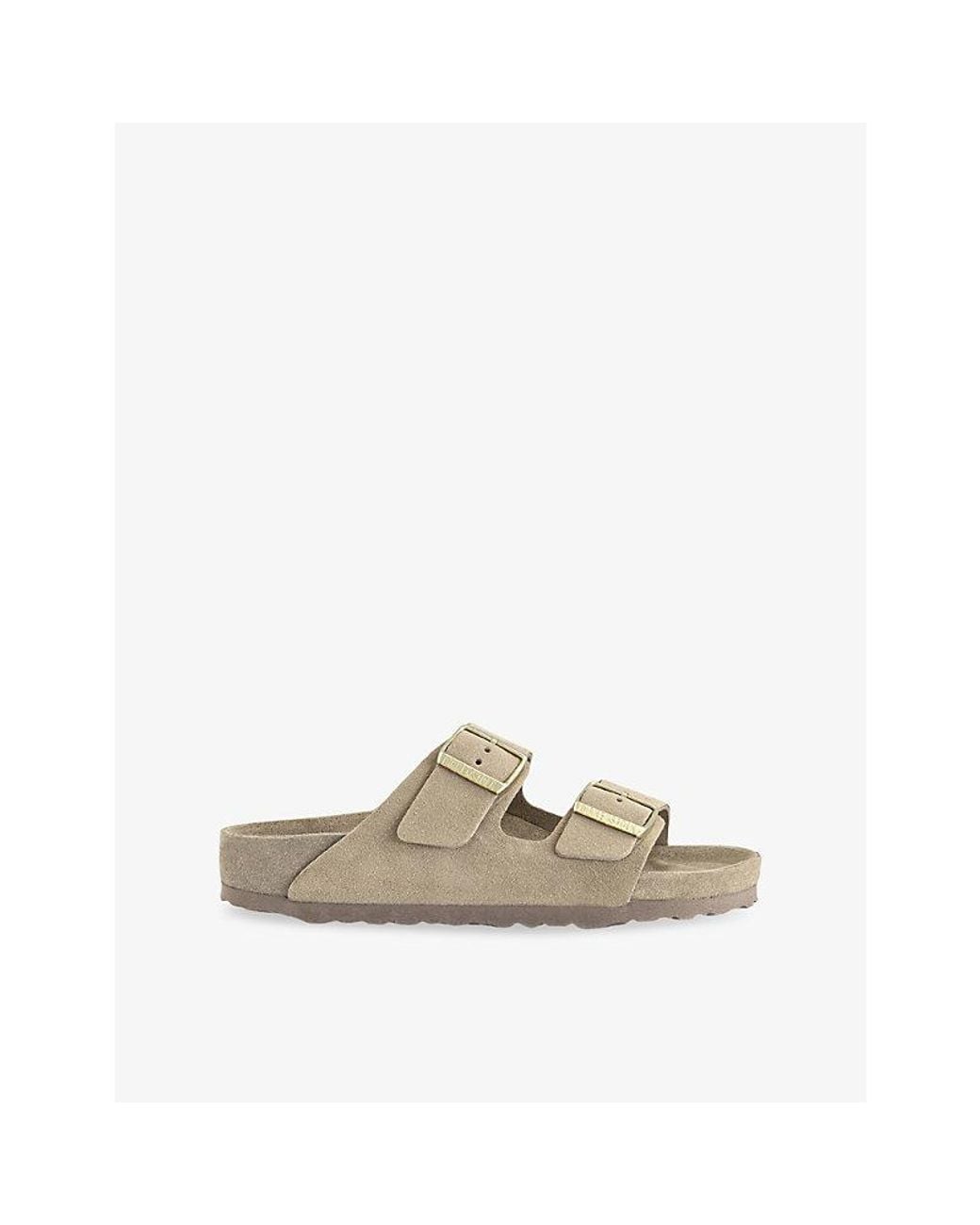 Birkenstock Natural Arizona Exquisite Suede Sandals