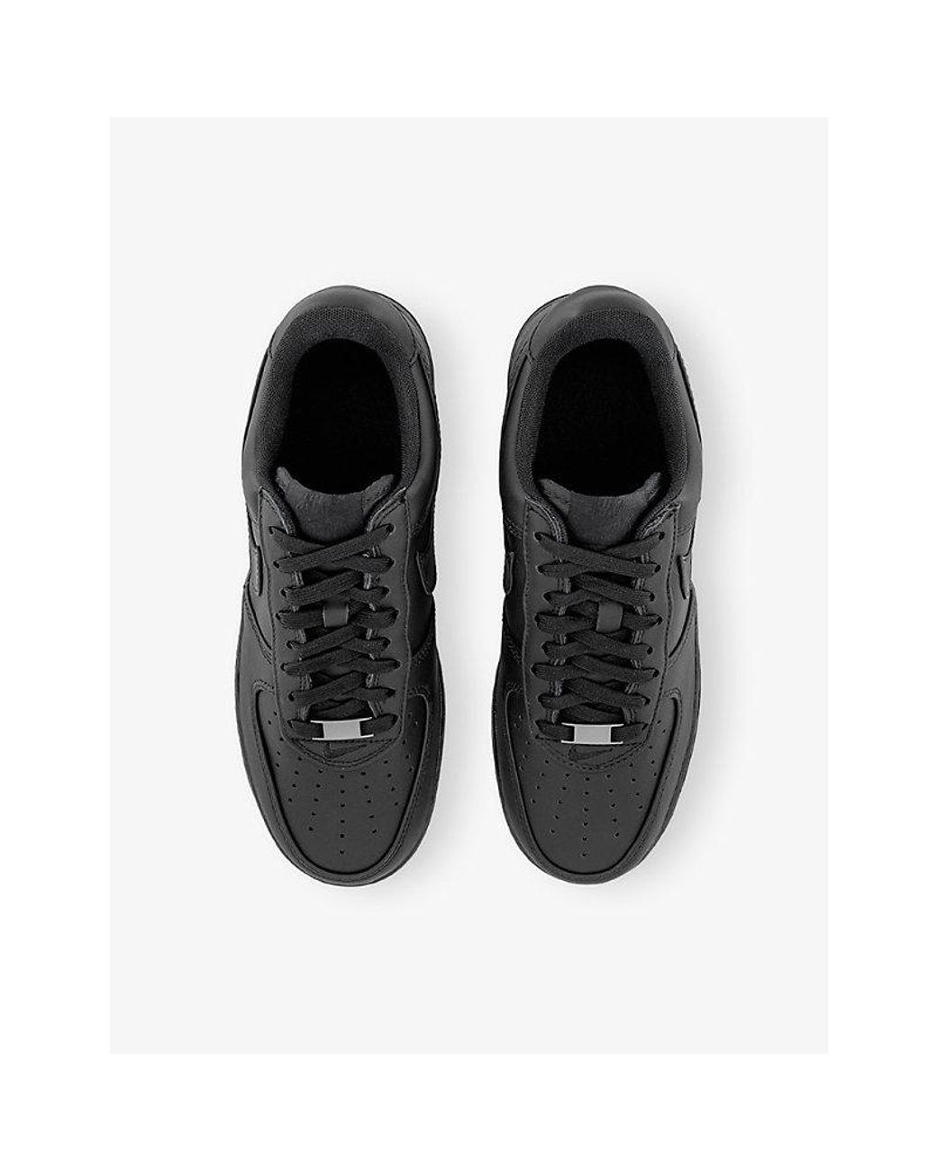 Nike Black Air Force 1 Retro Leather Trainers for men