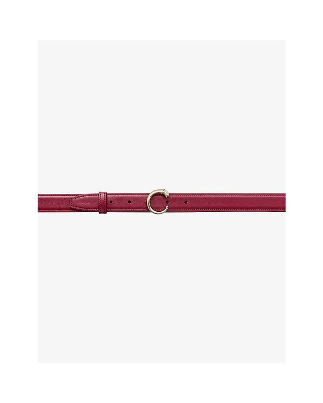 Cartier Pink Panthère De Large Buckled Leather Belt