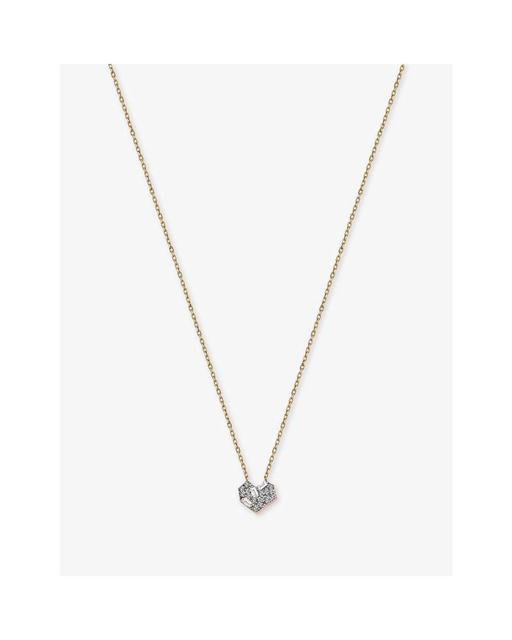 Kismet by Milka White Cherish Mini 0.16Ct Diamond Pendant Necklace