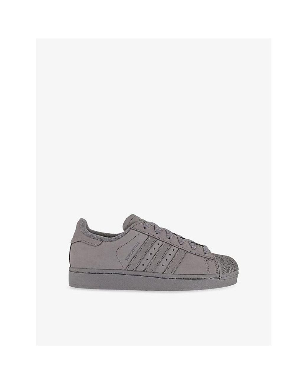 Adidas Gray Superstar Ii Suede Trainers