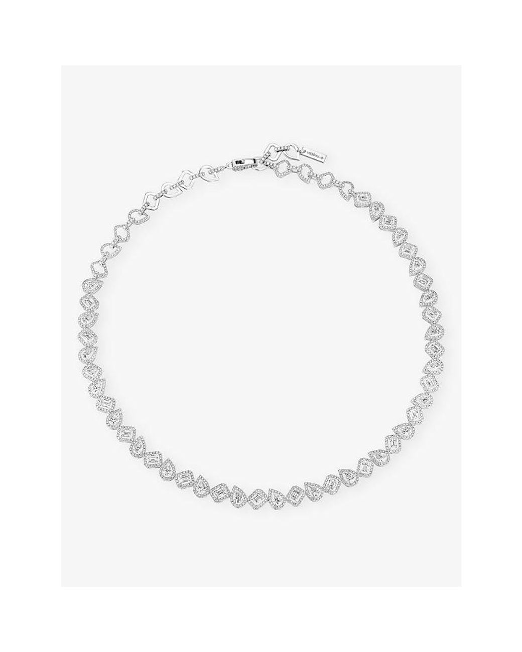 Messika White My Twin- And 8.18Ct Diamond Tennis Necklace