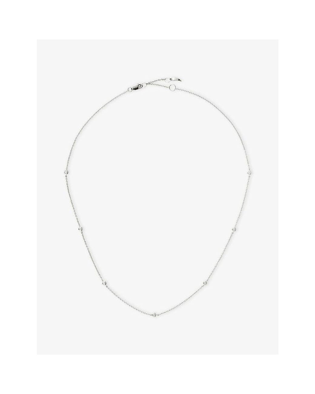 Missoma White Fine Floating 0.06Ct Diamond 14Ct Necklace