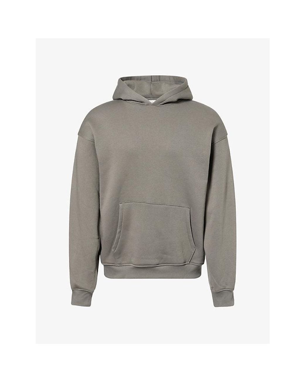 Skims Gray Fleece Lounge Relaxed Cotton-Jersey Hoody for men