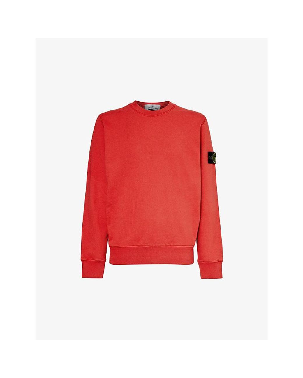 Stone Island Brand patch Crewneck Cotton jersey Sweatshirt Xx in