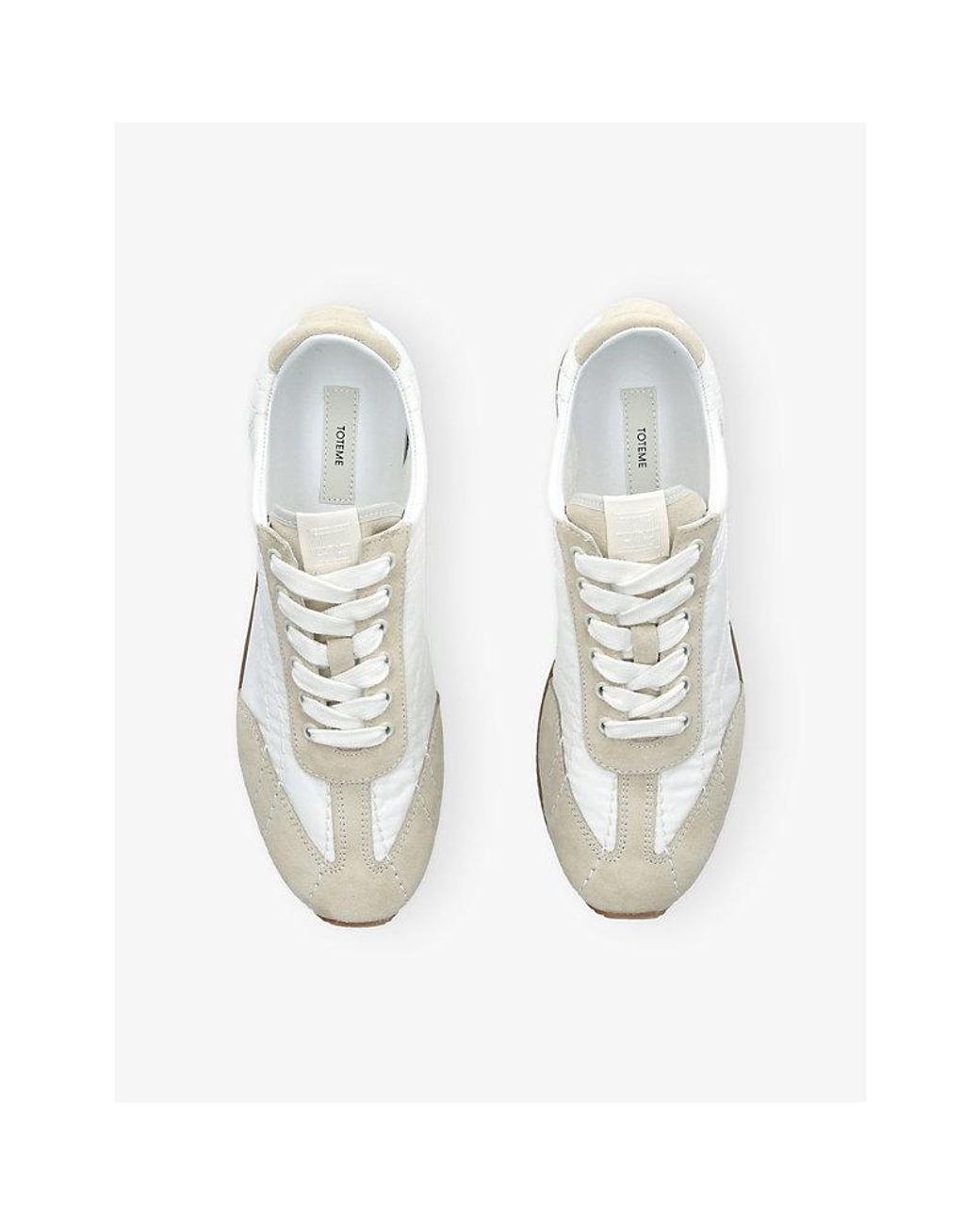 Totême White Flex Suede Trainers