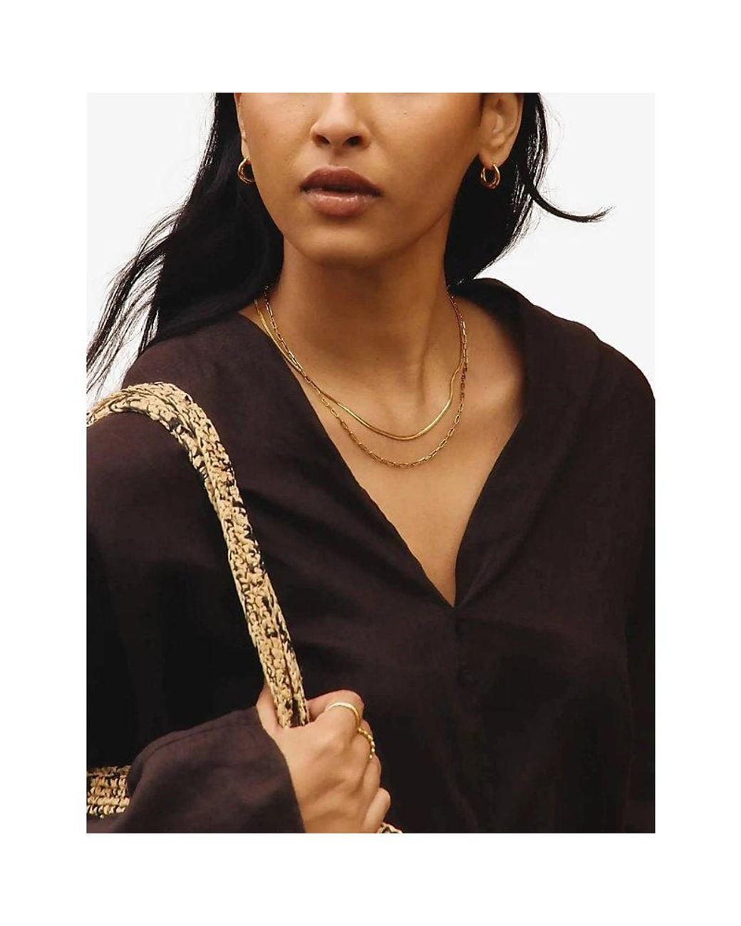 Missoma Metallic 18Ct- Plated Steel Snake-Chain Necklace