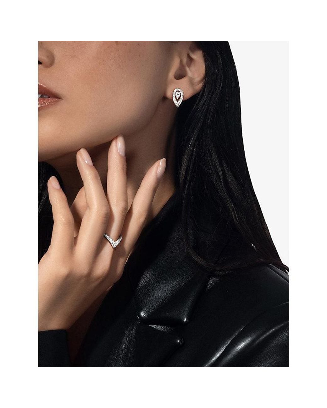 Messika White Fiery And 0.25Ct Diamond Stud Earrings