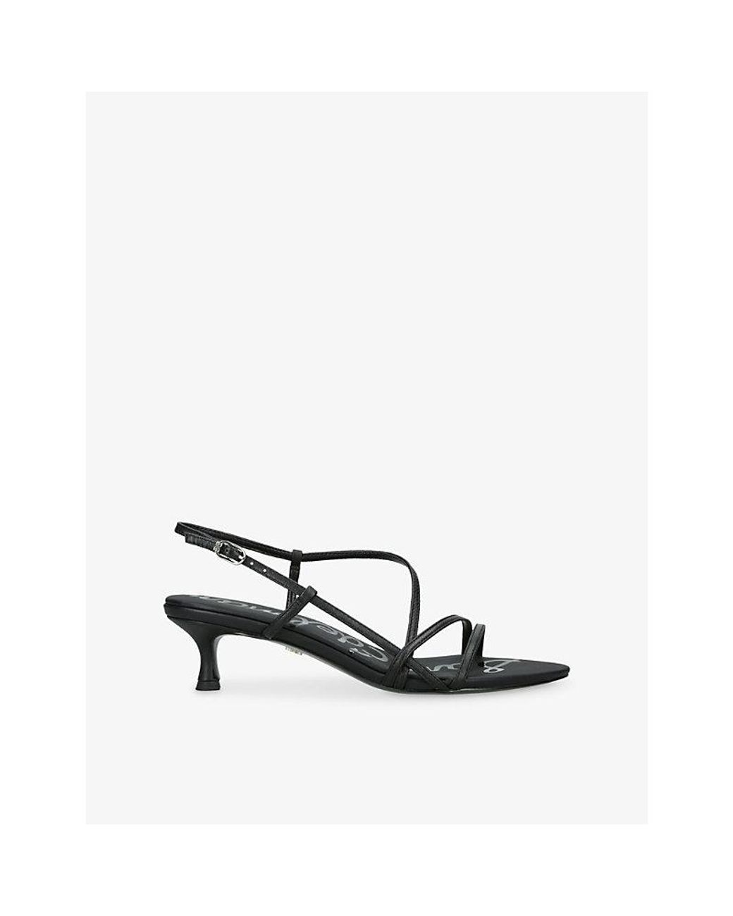 Sam Edelman Black Cora Leather Heeled Sandals