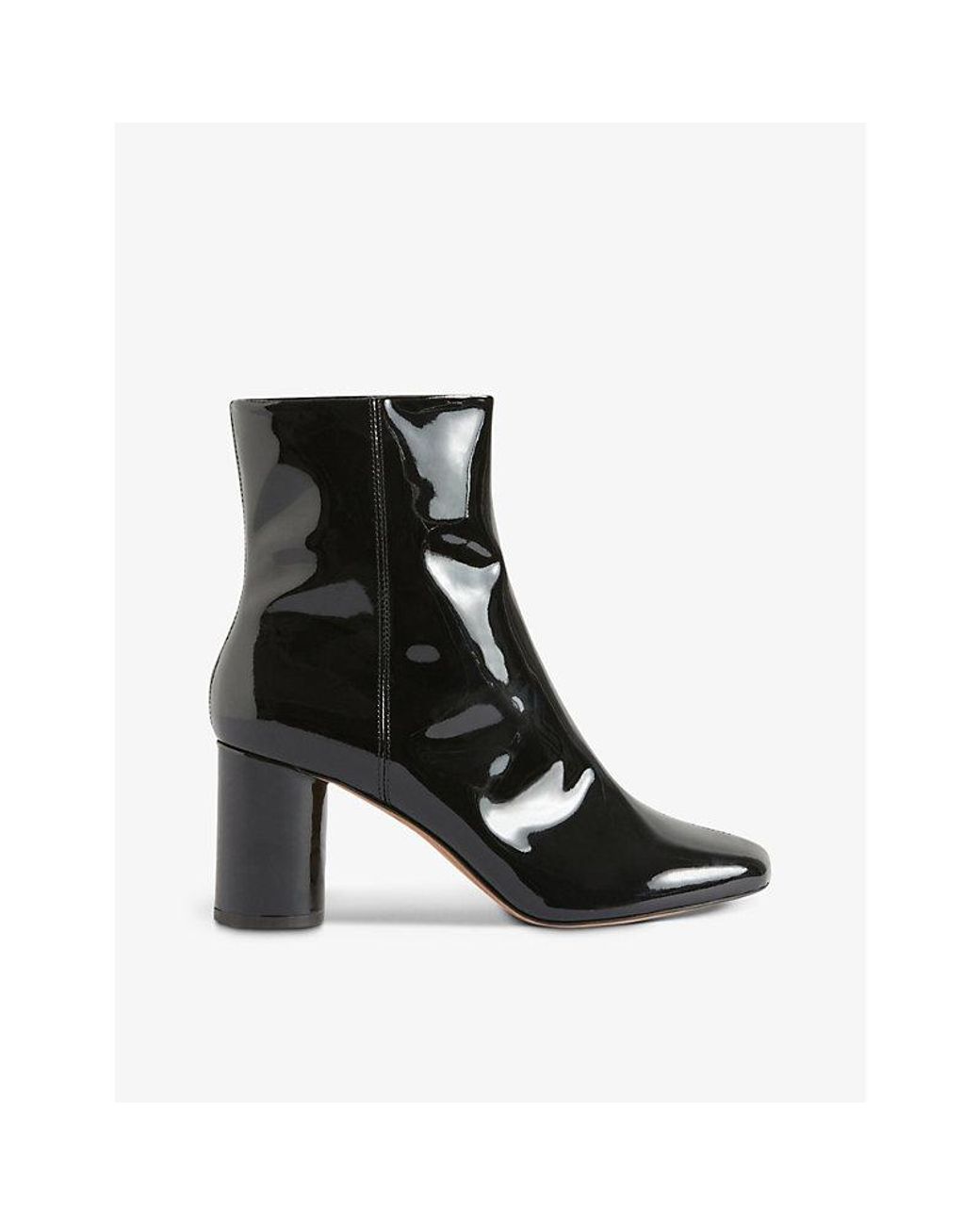 Claudie Pierlot April Block heel Patent leather Ankle Boots in