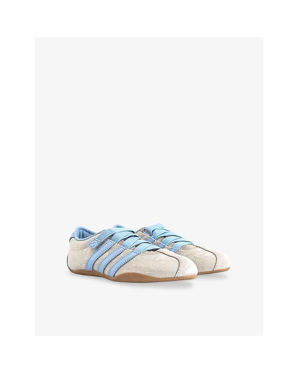 Adidas Blue Tokyo Mj X Liberty London Leather And Woven Trainers