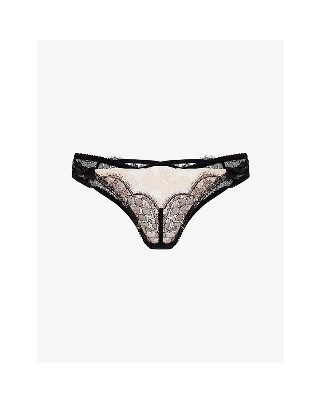 Agent Provocateur Black Vitoria Lace Brazilian Briefs