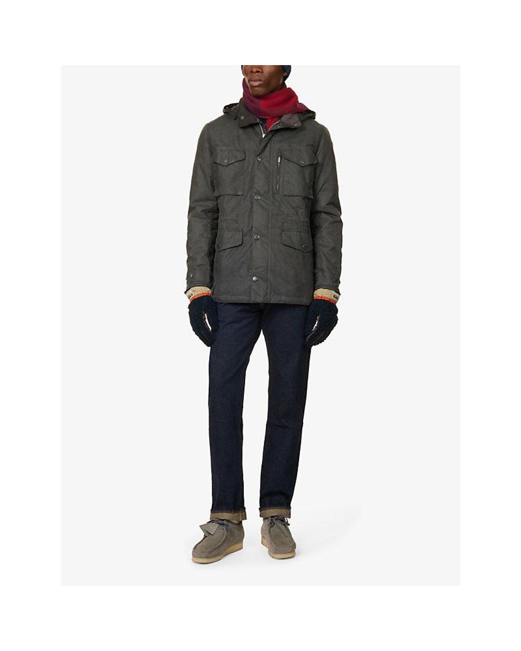 Barbour coll waxed cotton parka jacket deals