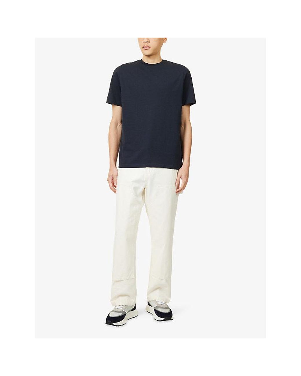 Arne Blue Essential Slim-Fit Cotton-Jersey T-Shirt for men