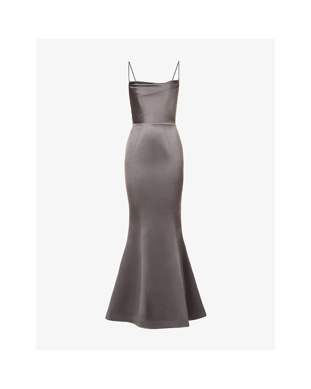 House Of Cb Multicolor Violette Fishtail-Hem Woven Maxi Dress