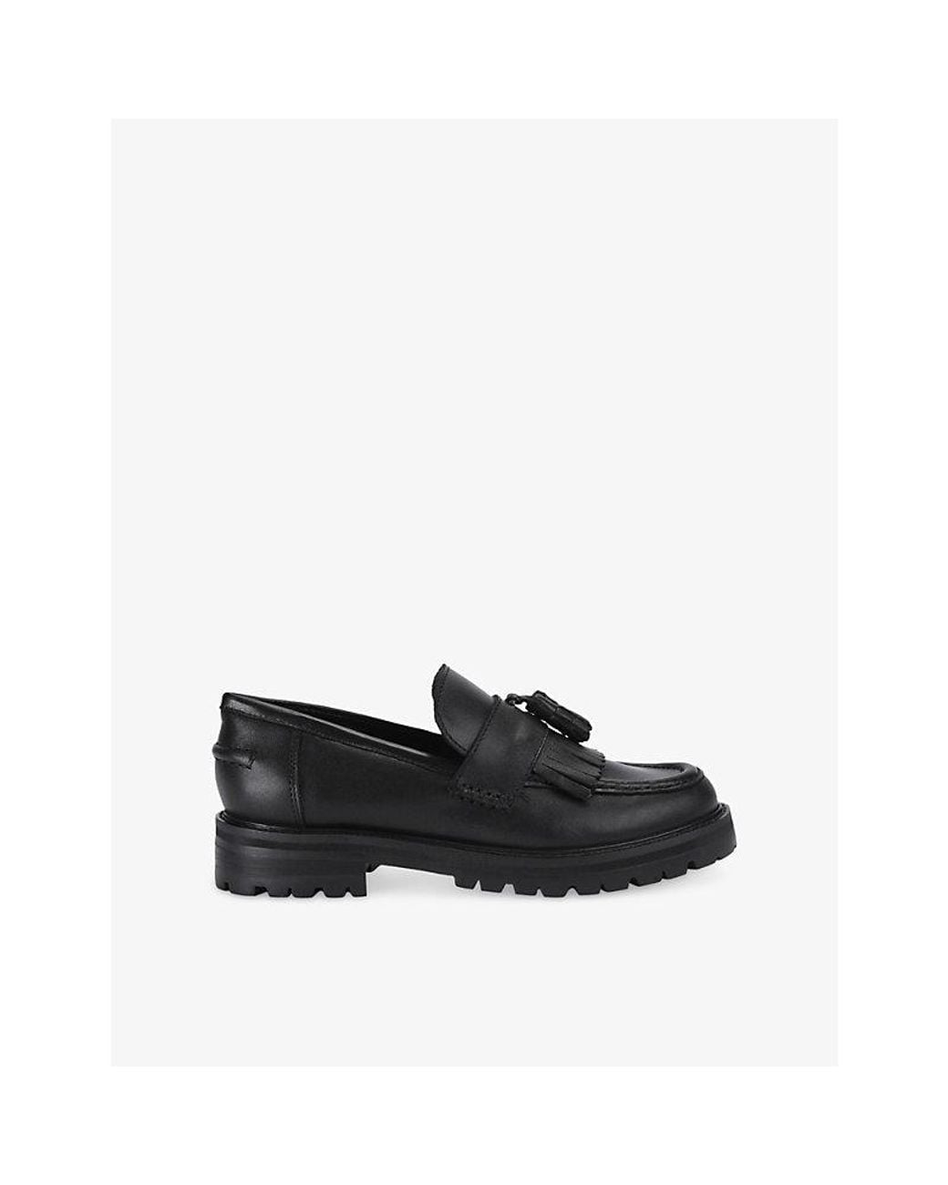 Steve Madden Black Minka Leather Loafers