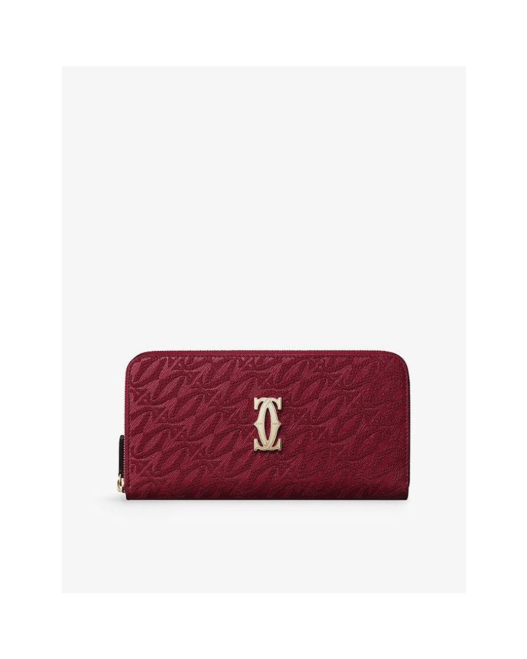 Cartier Red C De International Zipped Leather Wallet for men