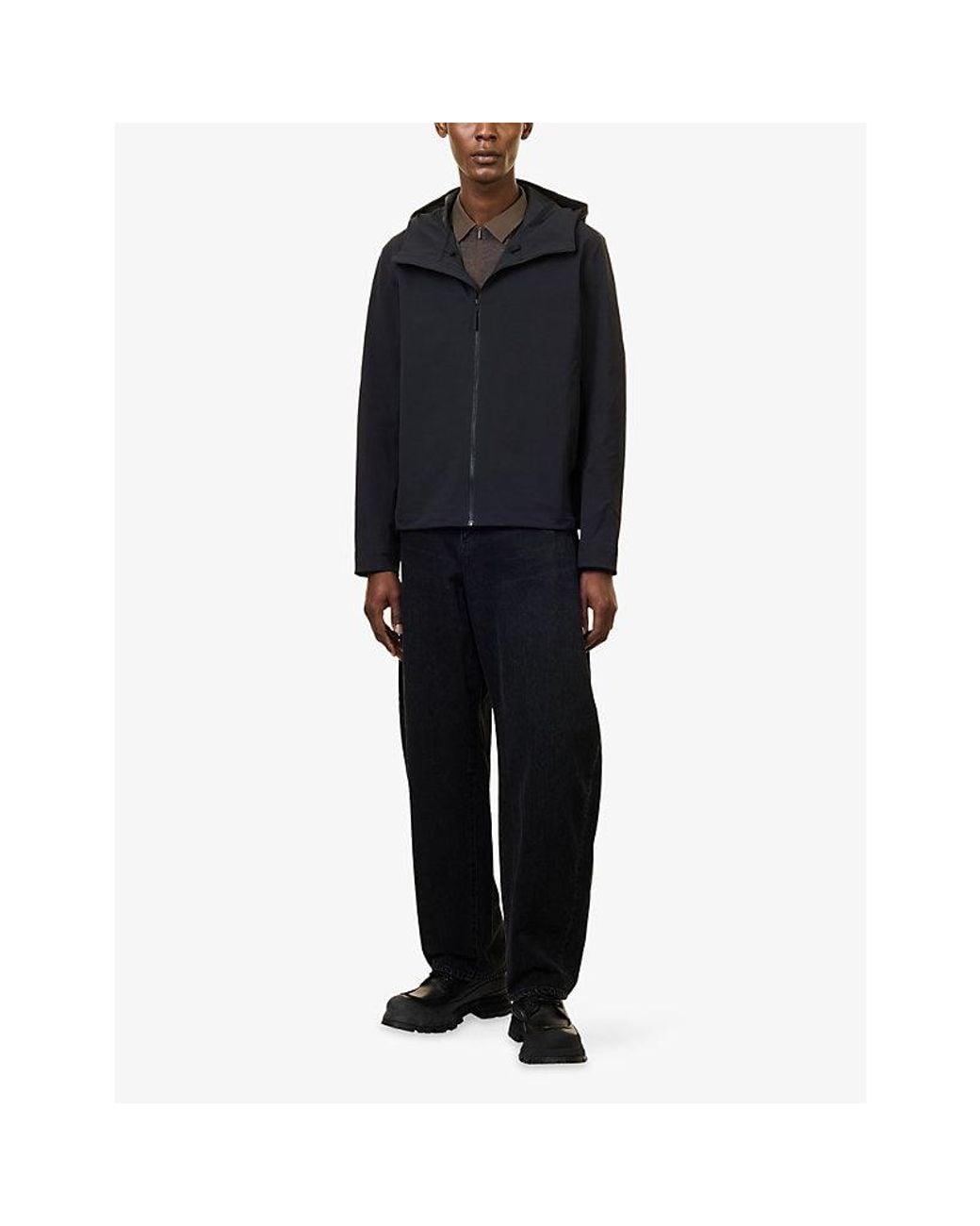 Veilance Blue Isogon Hooded Shell Jacket for men