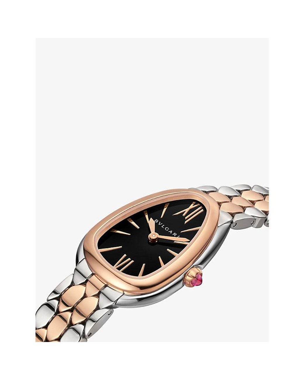 BVLGARI White Serpenti Seduttori 18Ct Rose- And Stainless-Steel Quartz Watch