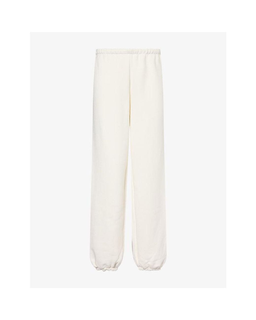 The Couture Club White Relaxed Cuffed Jersey Jogging Bottoms