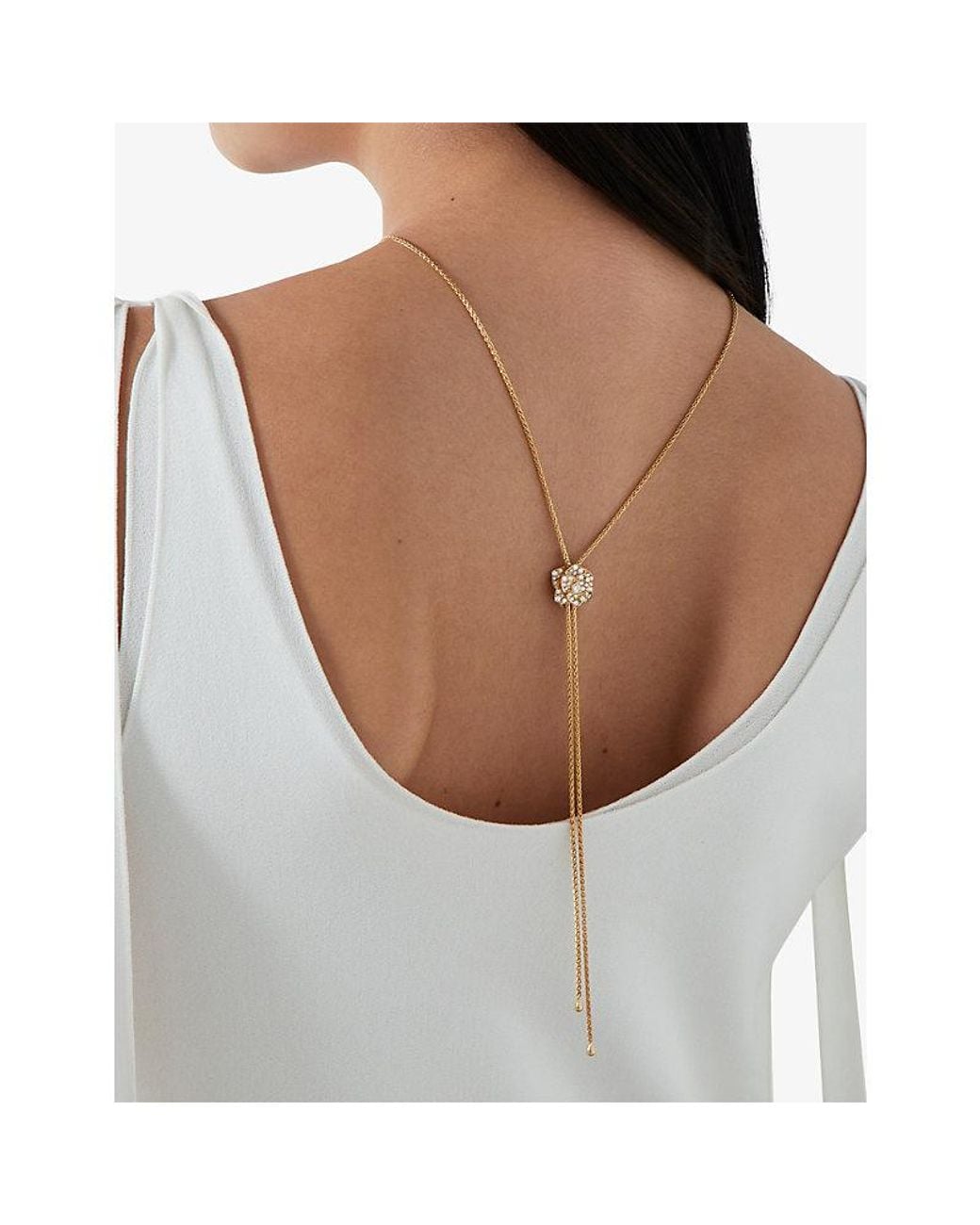 Piaget White Rose Sky 18Ct Rose- And 0.72Ct Diamond Pendant Drop Necklace
