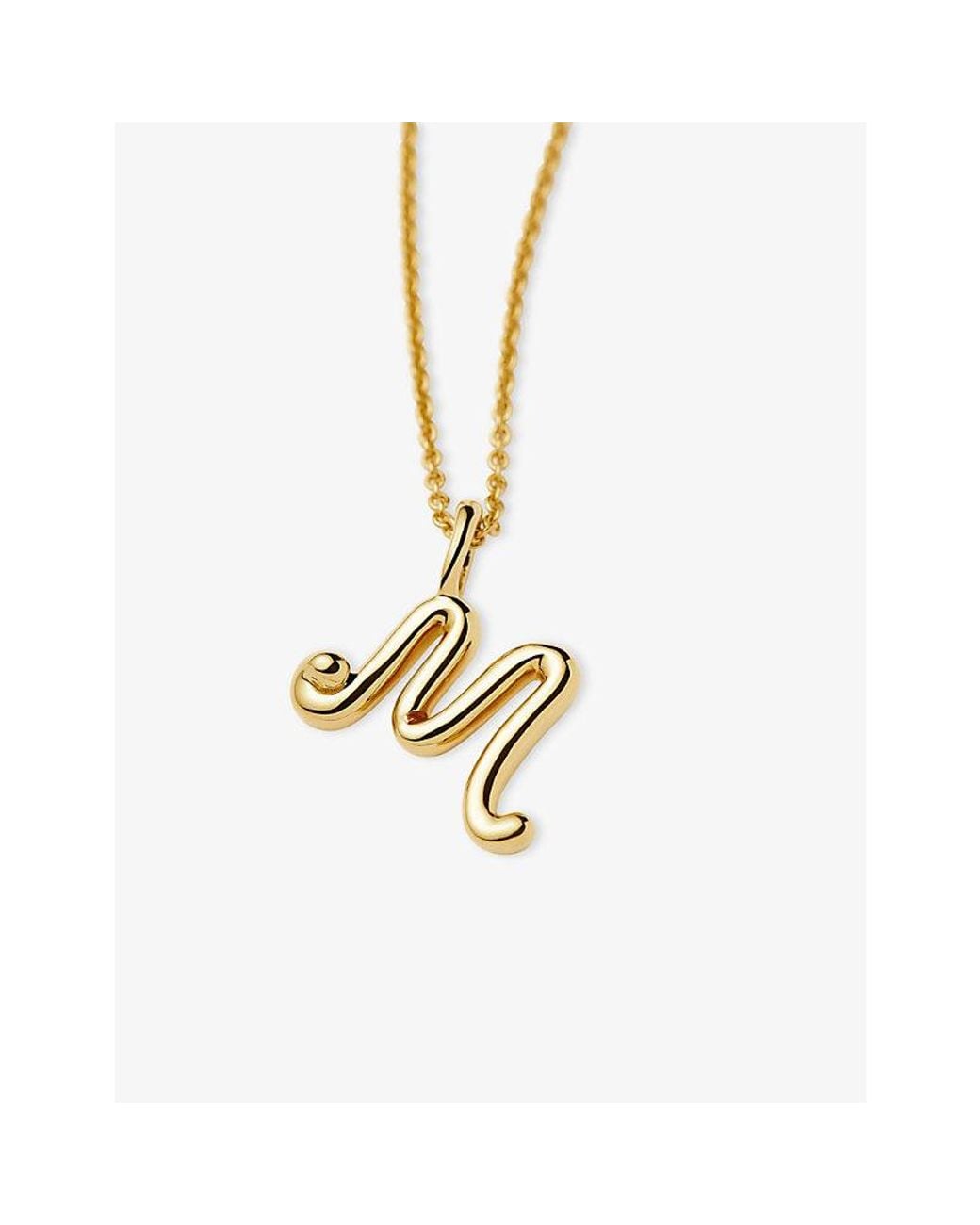 Missoma Metallic Curly Molten Mini Initial M 18Ct Vermeil Necklace