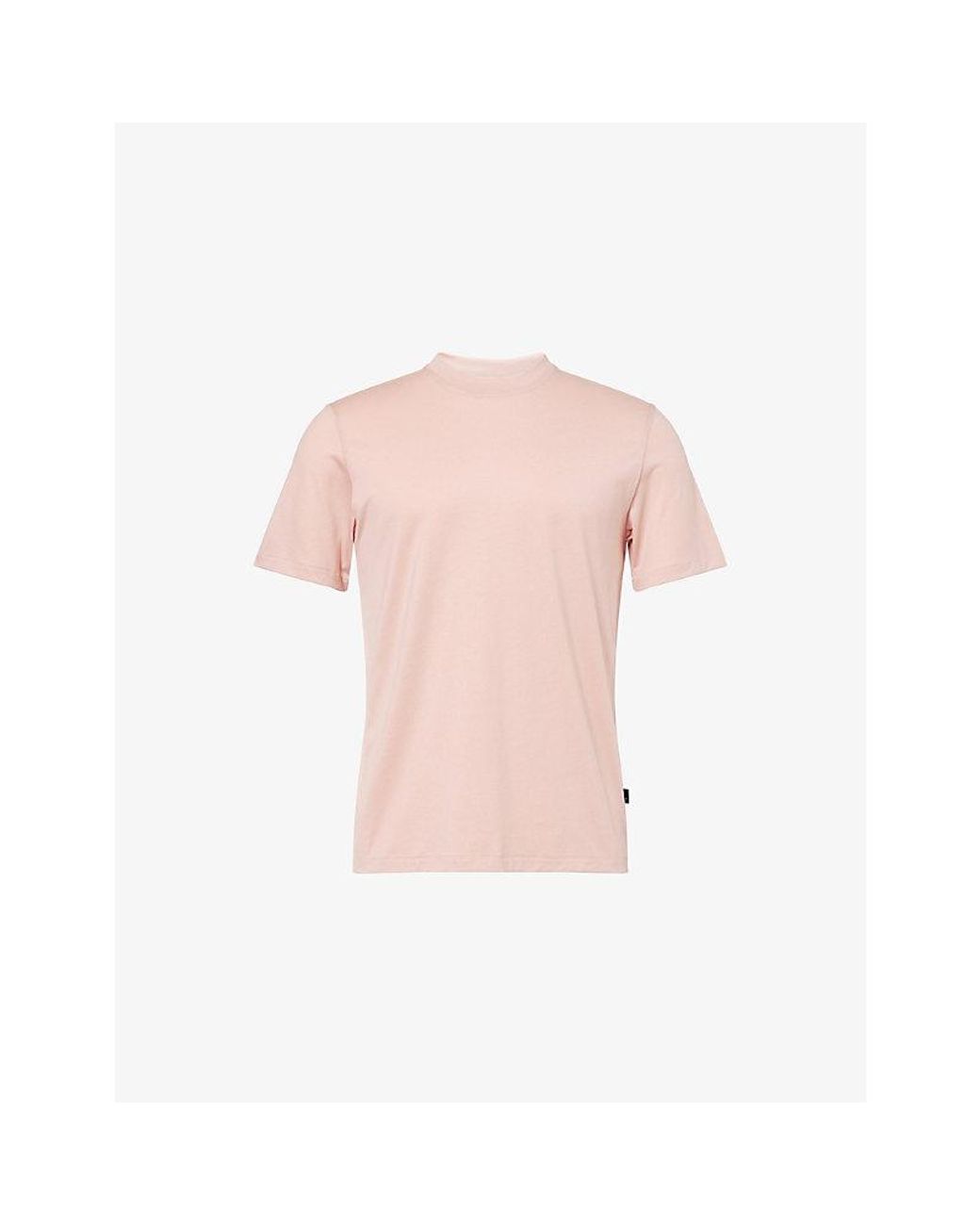 7 For All Mankind Pink Relaxed-Fit Crew-Neck Jersey T-Shirt for men