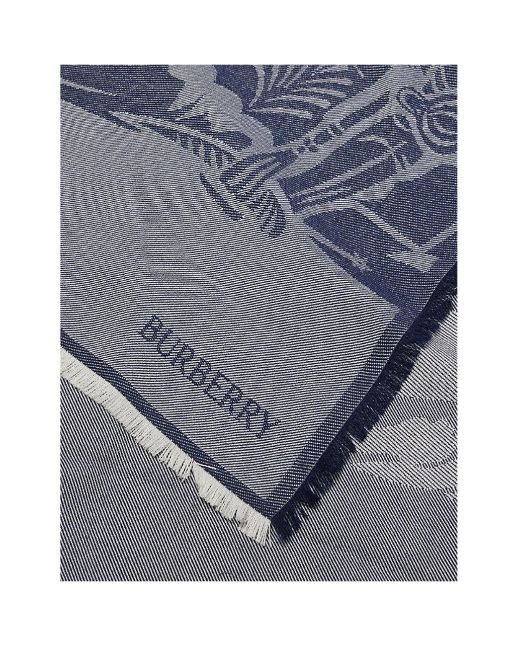 Burberry Equestrian Knight knitted scarf - Blue