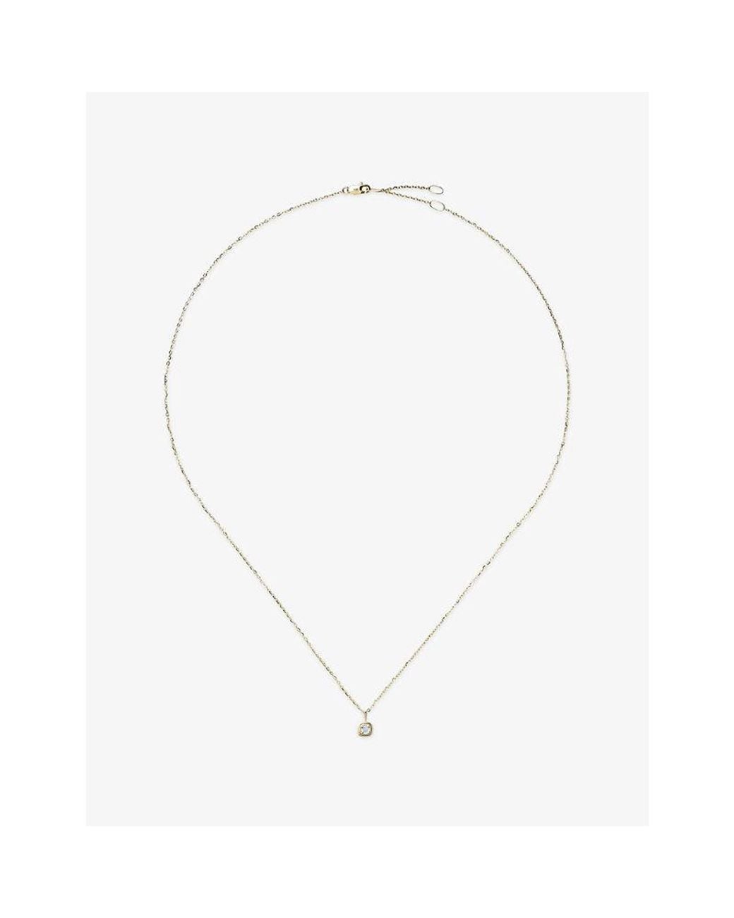 Missoma White Fine June Birthstone 14Ct And Moonstone Pendant Necklace