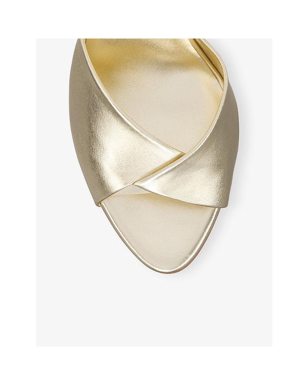 Christian Louboutin Natural Fanny Slide 85 Leather Heeled Mules