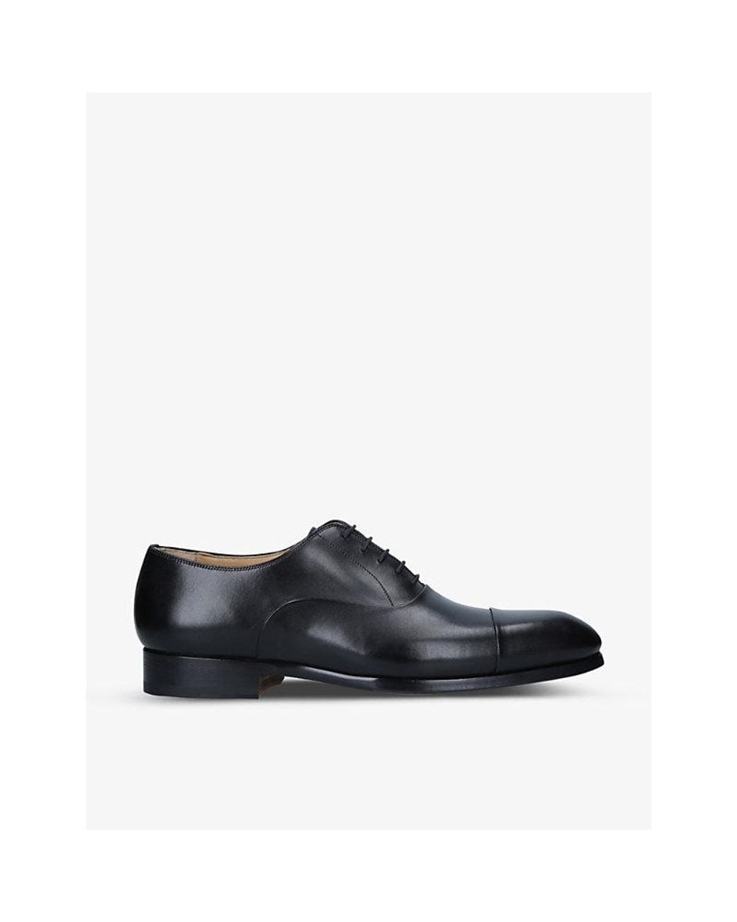 Magnanni Shoes Black Lace-Up Leather Oxford Shoes for men