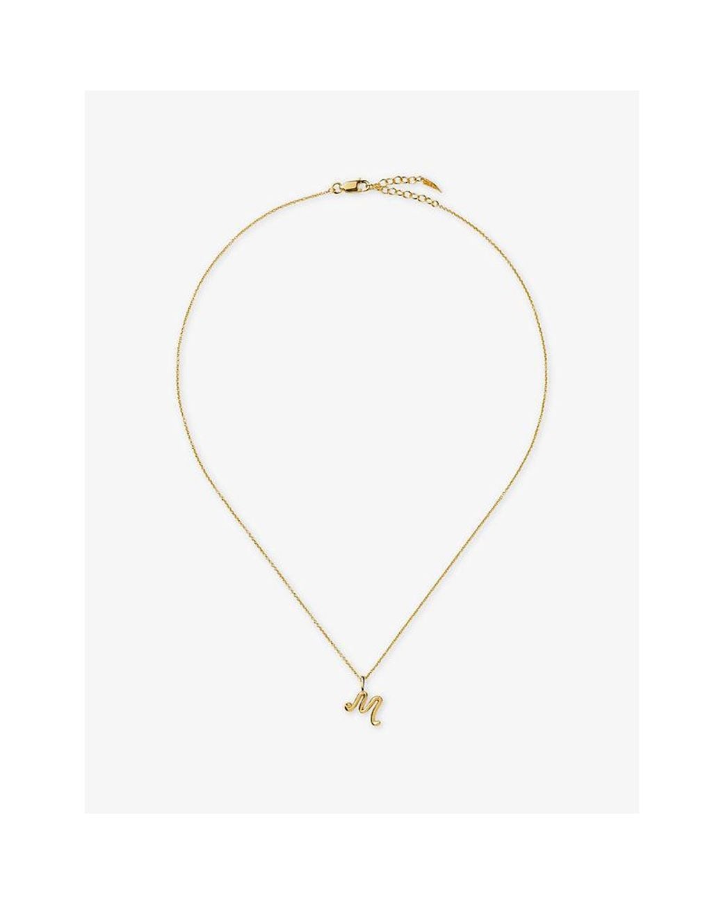 Missoma Metallic Curly Molten Mini Initial M 18Ct Vermeil Necklace