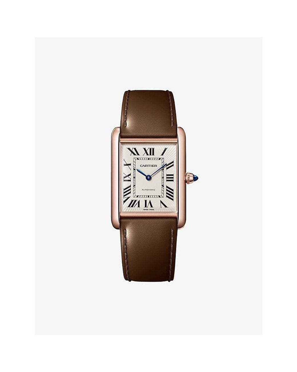 Cartier Brown Tank Louis Large 18Ct Rose- Watch 38.1 X 27.75Mm