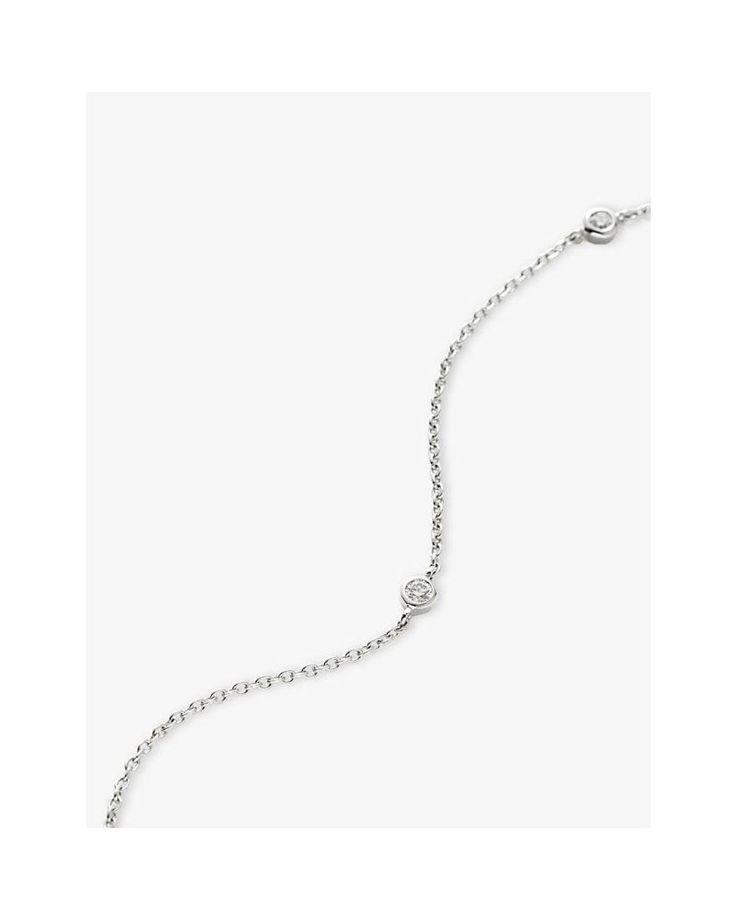 Missoma White Fine Floating 0.06Ct Diamond 14Ct Necklace