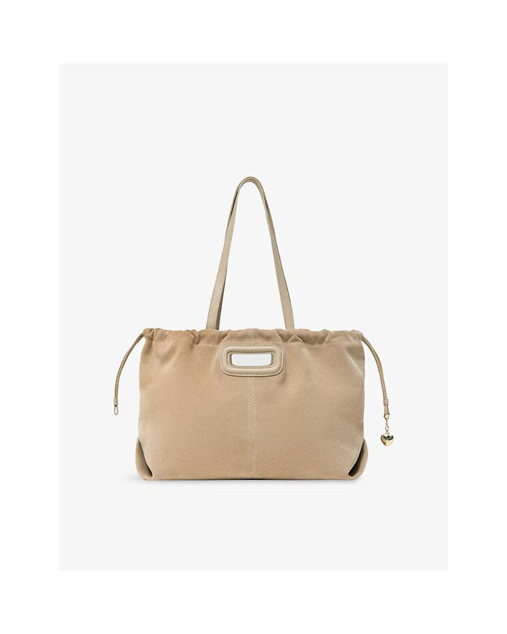 Maje Natural Milpli Suede Tote Bag