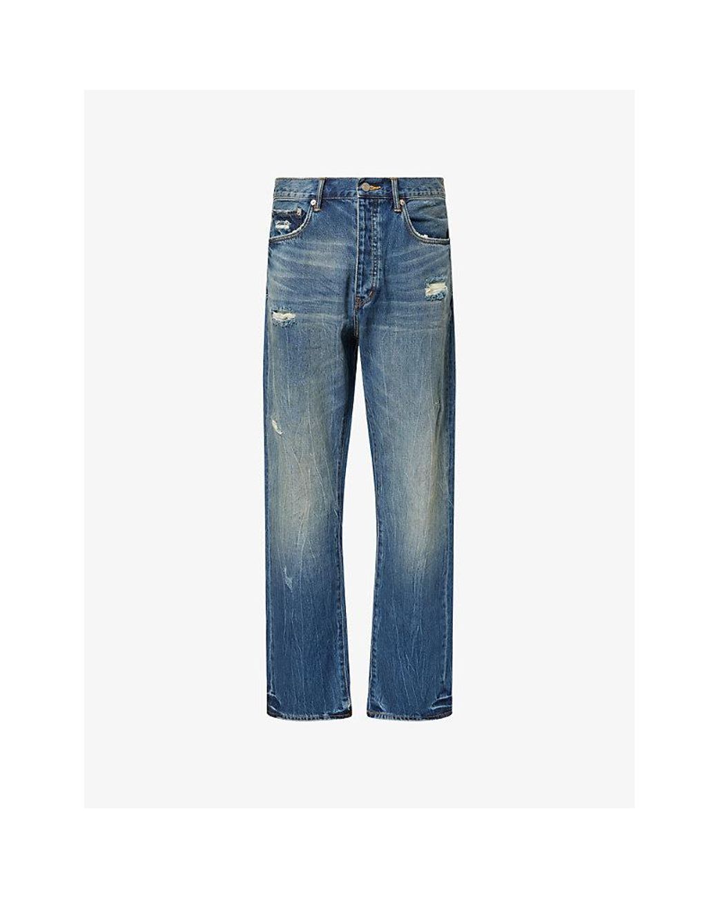 Purple Brand Blue Lancer Straight-Leg Denim Jeans for men