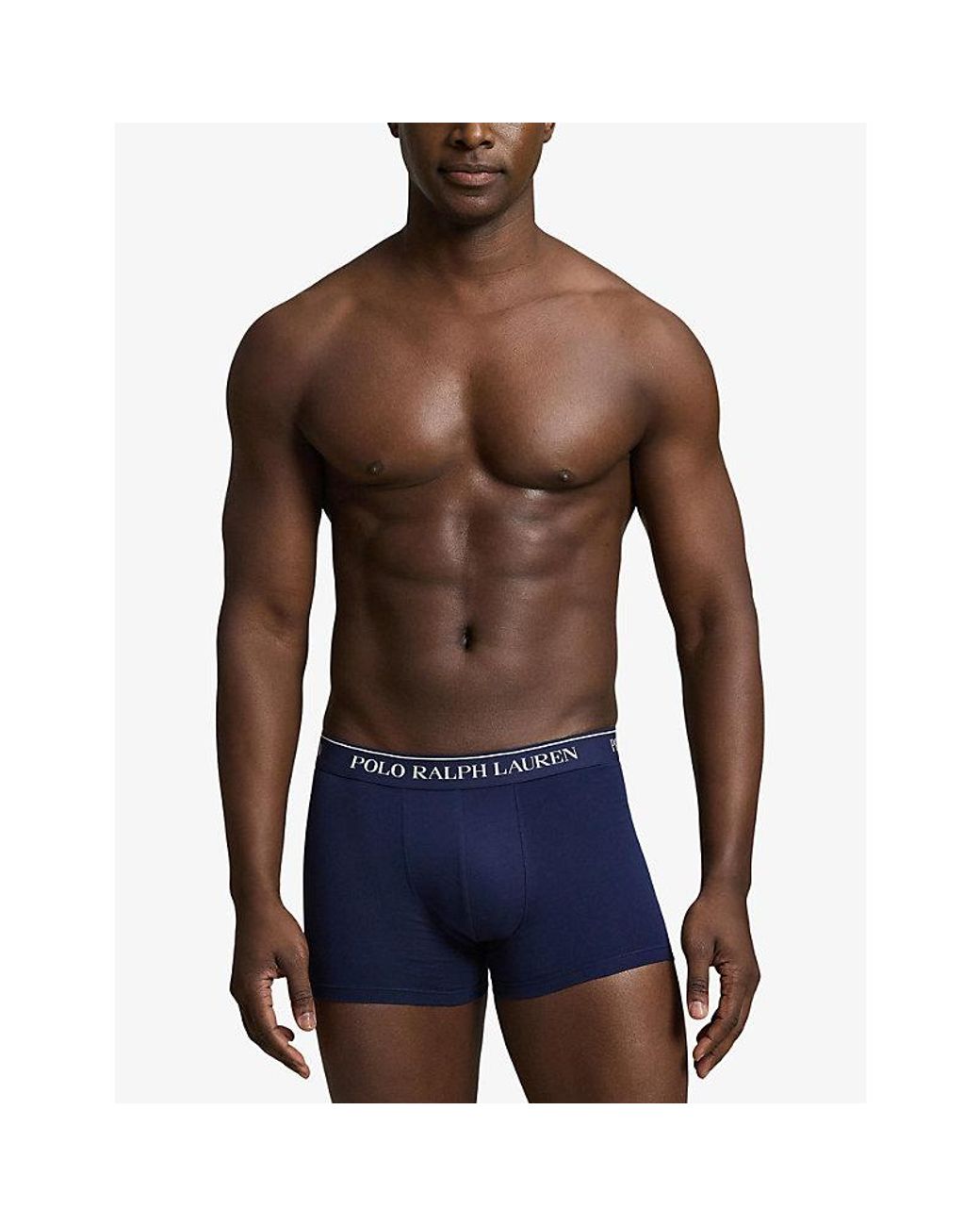 Polo Ralph Lauren Blue Branded Set Of Three Stretch-Cotton Boxers for men